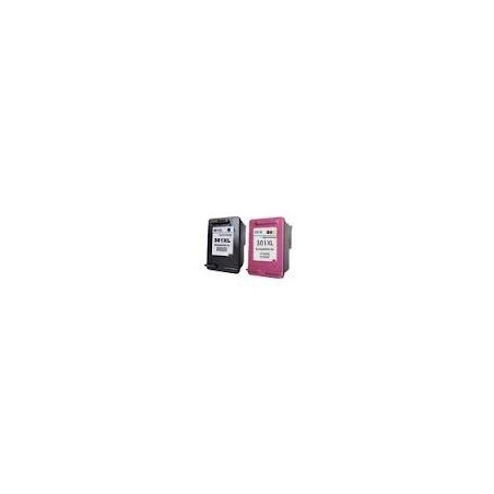 Pack de 1 noir et 1 tricolor générique pour HP deskjet 1050 / 2050 / 3050 ... (N°301XL), Toner Express : achat en ligne de Pack 