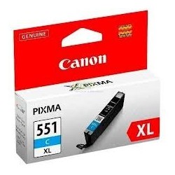 Cartouche cyan Canon CLI-551CXL  pour Pixma MG5450 / MG6350..., Toner Express : achat en ligne de Cartouche cyan Canon CLI-551CX