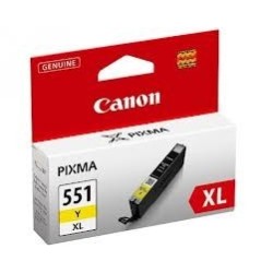 Cartouche jaune Canon CLI-551YXL pour Pixma MG5450 / MG6350..., Toner Express : achat en ligne de Cartouche jaune Canon CLI-551Y