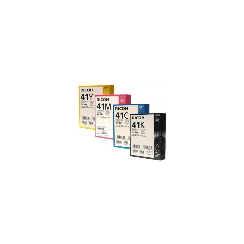 Pack de 4 cartouches haute capacité d'encre Ricoh pour Aficio SG3110dnw (GC-41), Toner Express : achat en ligne de Pack de 4 car
