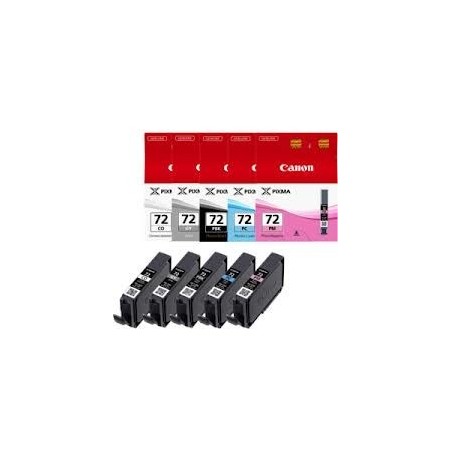 Multipack de 5 cartouches d'encre Canon PGI-72 PBK/GY/PM/PC/CO 