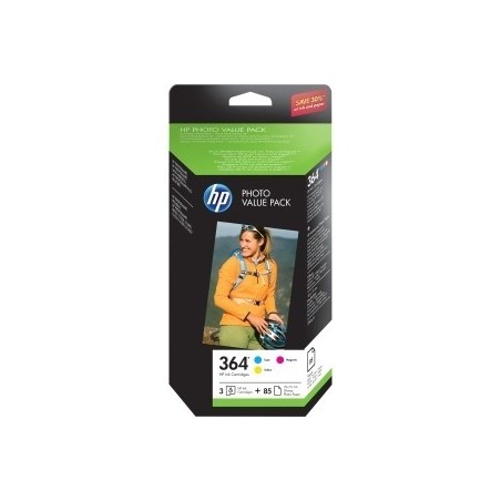 Pack 3 couleurs + papier 10*15 HP N°364 / N°178 pour photosmart B8550 / C5380..., Toner Express : achat en ligne de Pack 3 coule