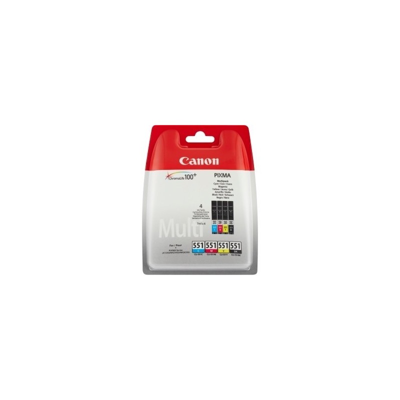 Multipack Canon CLI-551 pour Pixma MG5450 / MG6350..., Toner Express : achat en ligne de Multipack Canon CLI-551 pour Pixma MG54