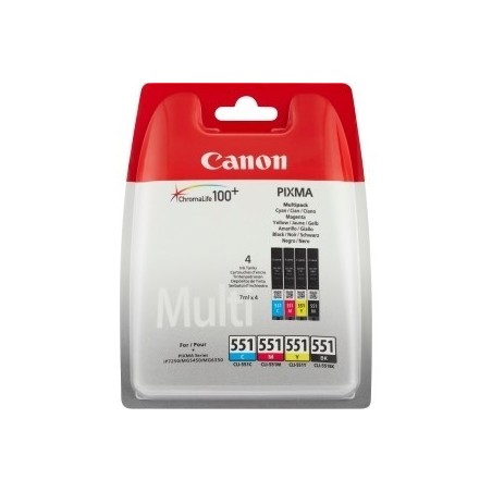 Multipack Canon CLI-551 pour Pixma MG5450 / MG6350..., Toner Express : achat en ligne de Multipack Canon CLI-551 pour Pixma MG54