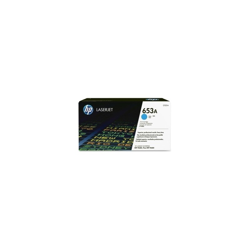 Toner Cyan HP pour Color LaserJet Enterprise MFP M680 (653A), Toner Express : achat en ligne de Toner Cyan HP pour Color LaserJe