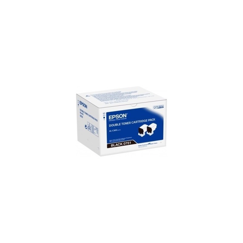Pack de 2 Toners noirs Epson Séries WorkForce AL-C300, Toner Express : achat en ligne de Pack de 2 Toners noirs Epson Séries Wor