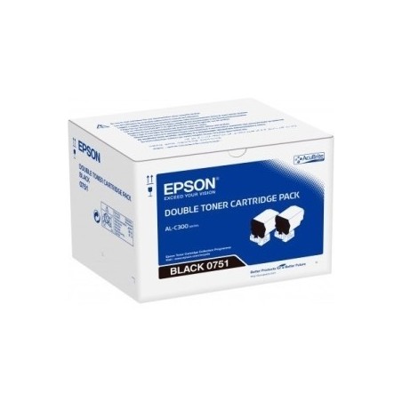 Pack de 2 Toners noirs Epson Séries WorkForce AL-C300, Toner Express : achat en ligne de Pack de 2 Toners noirs Epson Séries Wor