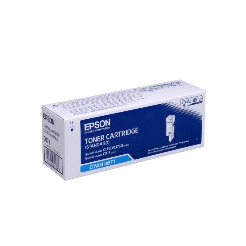 Toner cyan Epson pour Aculaser CX17 / C1700 / C1750, Toner Express : achat en ligne de Toner cyan Epson pour Aculaser CX17 / C17