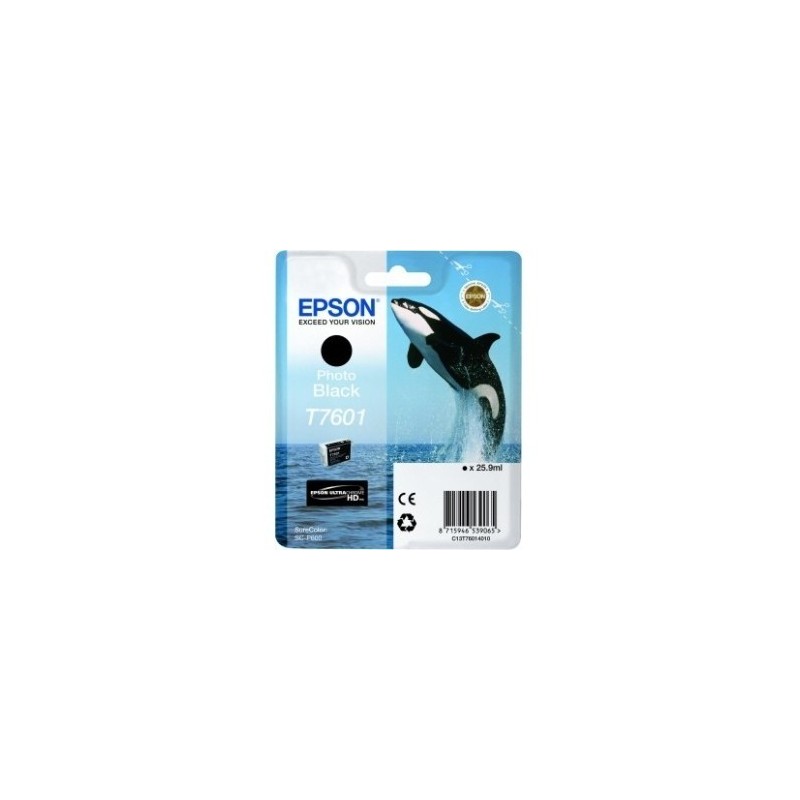 Cartouche Encre Noire photo pour EPSON SureColor SC-P600 (T7601) (Orque), Toner Express : achat en ligne de Cartouche Encre Noir