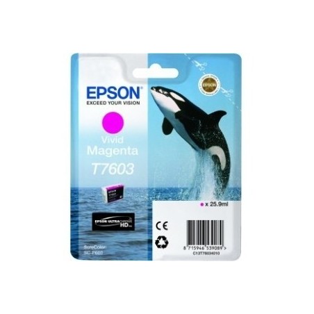 Cartouche Encre Magenta pour EPSON SureColor SC-P600 (T7603) (Orque), Toner Express : achat en ligne de Cartouche Encre Magenta 