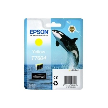 Cartouche Encre Jaune pour EPSON SureColor SC-P600 (T7604) (Orque), Toner Express : achat en ligne de Cartouche Encre Jaune pour