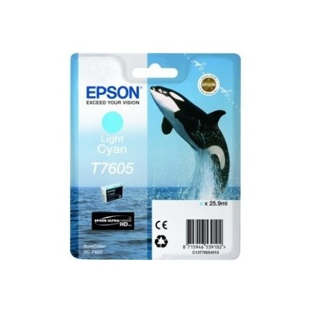 Cartouche Encre Cyan clair pour EPSON SureColor SC-P600 (T7605) (Orque), Toner Express : achat en ligne de Cartouche Encre Cyan 