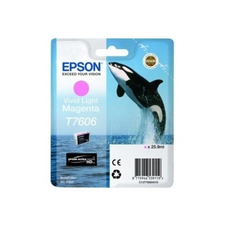 Cartouche Encre Magenta clair pour EPSON SureColor SC-P600 (T7606) (Orque), Toner Express : achat en ligne de Cartouche Encre Ma