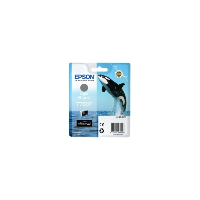 Cartouche Encre Noir clair pour EPSON SureColor SC-P600 (T7607) (Orque), Toner Express : achat en ligne de Cartouche Encre Noir 