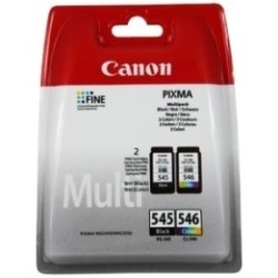 Multipack noir + couleur Canon pour pixma MG2450 / MG2550 / MX495...  (PG-545 + CL-546), Toner Express : achat en ligne de Multi