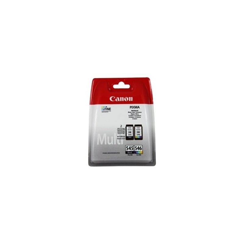 Multipack noir + couleur Canon pour pixma MG2450 / MG2550 / MX495...  (PG-545 + CL-546), Toner Express : achat en ligne de Multi