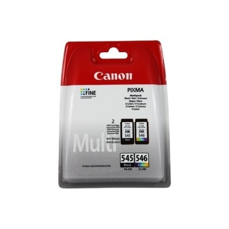 Multipack noir + couleur Canon pour pixma MG2450 / MG2550 / MX495...  (PG-545 + CL-546), Toner Express : achat en ligne de Multi