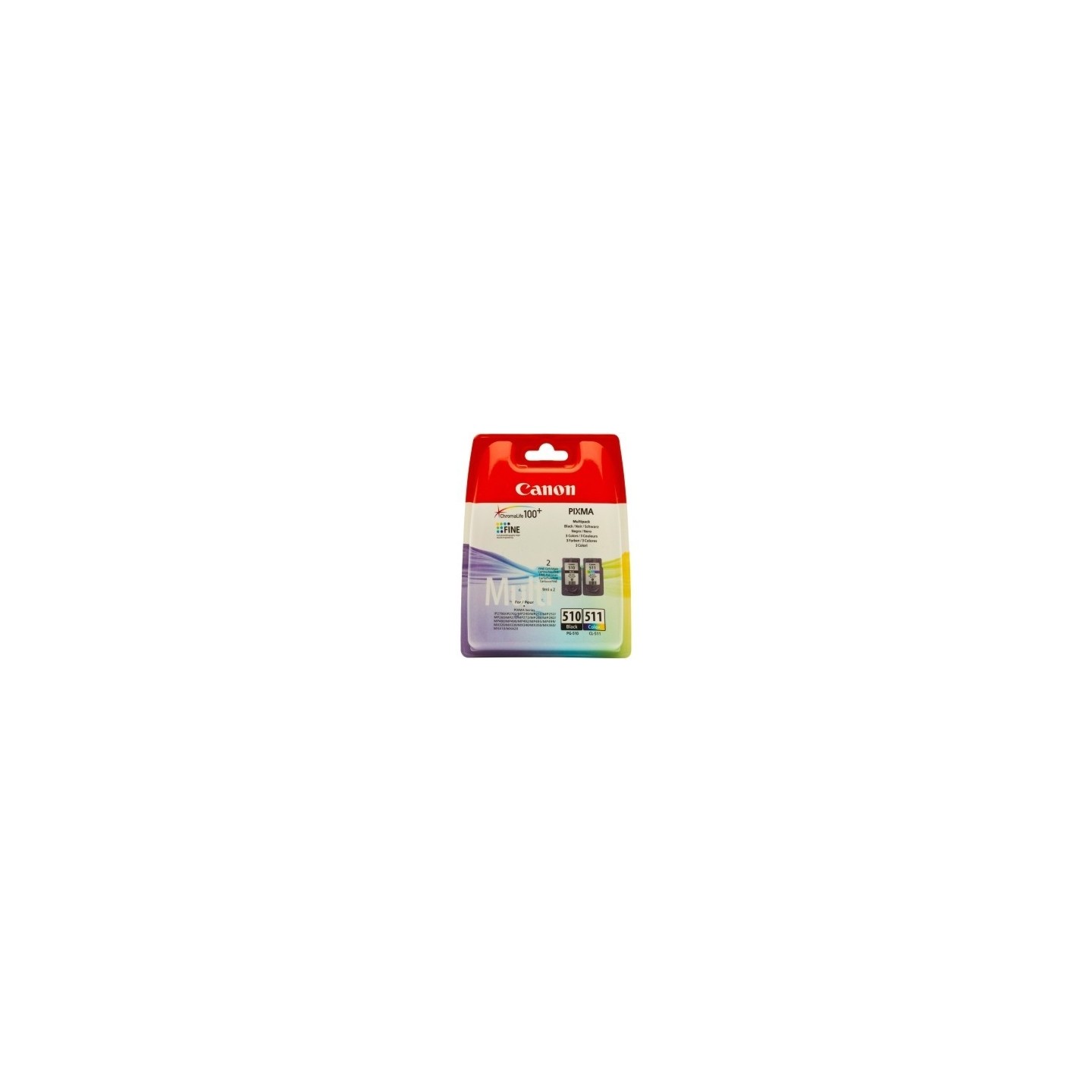 Multipack  Canon (CL-511 / PG-510)  pour Pixma MP 240 / MP480 / MP260 (tricolor + noir), Toner Express : achat en ligne de Multi