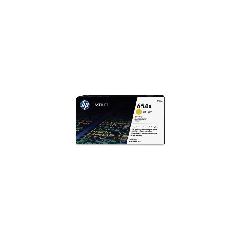 Toner jaune HP pour Color LaserJet Enterprise M651 (654A), Toner Express : achat en ligne de Toner jaune HP pour Color LaserJet 