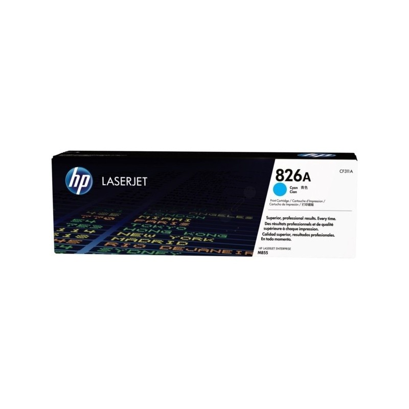 Toner d'impression Cyan pour HP LaserJet M855 (N°826A), Toner Express : achat en ligne de Toner d'impression Cyan pour HP LaserJ