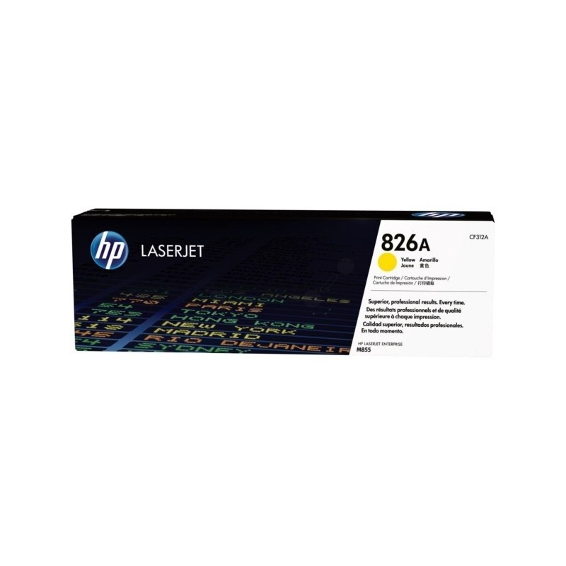 Toner d'impression Jaune pour HP LaserJet M855 (N°826A), Toner Express : achat en ligne de Toner d'impression Jaune pour HP Lase