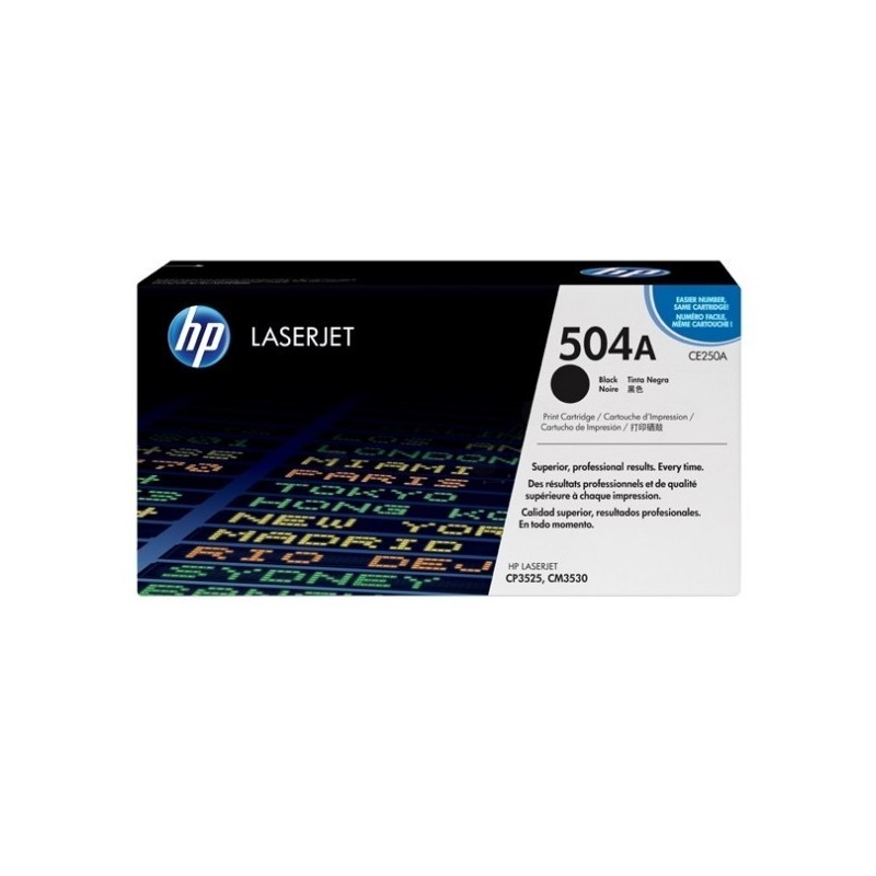 Toner noir HP pour color laserjet CP3525 / CP3530 ... (504A), Toner Express : achat en ligne de Toner noir HP pour color laserje
