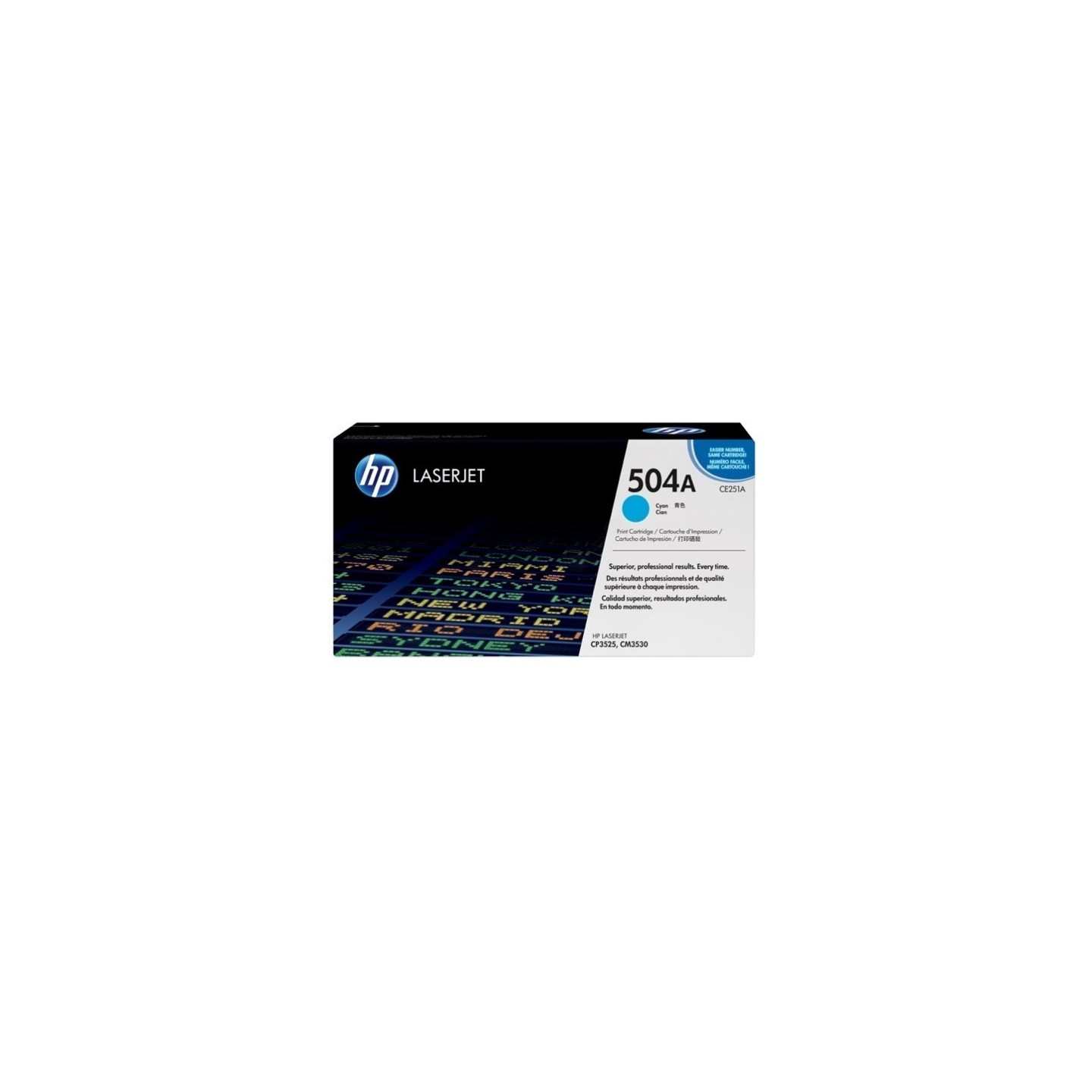 Toner cyan HP pour color laserjet CP3525 / CP3530 ... (504A), Toner Express : achat en ligne de Toner cyan HP pour color laserje