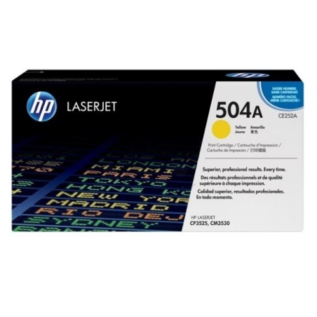 Toner jaune HP pour color laserjet CP3525 / CP3530 ... (504A), Toner Express : achat en ligne de Toner jaune HP pour color laser