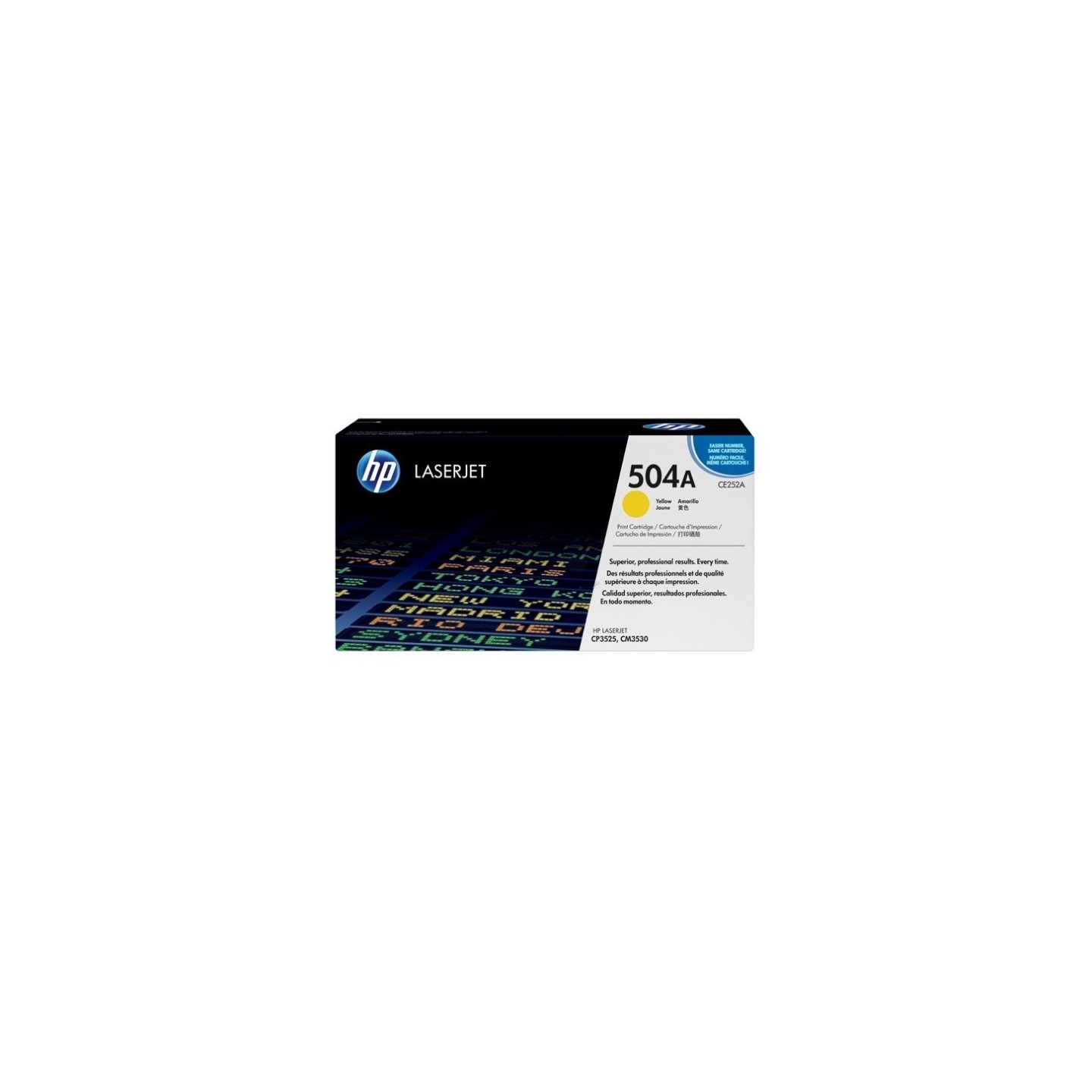 Toner jaune HP pour color laserjet CP3525 / CP3530 ... (504A), Toner Express : achat en ligne de Toner jaune HP pour color laser
