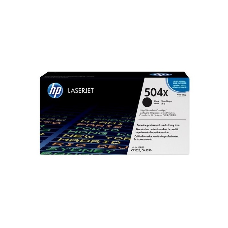 Toner noir haute capacité HP pour color laserjet CP3525 / CP3530 ... (504X), Toner Express : achat en ligne de Toner noir haute 