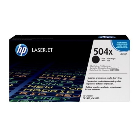 Toner noir haute capacité HP pour color laserjet CP3525 / CP3530 ... (504X), Toner Express : achat en ligne de Toner noir haute 
