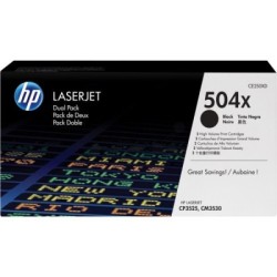 Pack de 2 toner noir haute capacité HP pour color laserjet CP3525 / CP3530 ... (504X), Toner Express : achat en ligne de Pack de