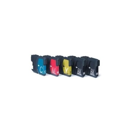 Pack de 5 cartouches génériques pour Brother MFC-6490CW / DCP-6690CW / ..., Toner Express : achat en ligne de Pack de 5 cartouch