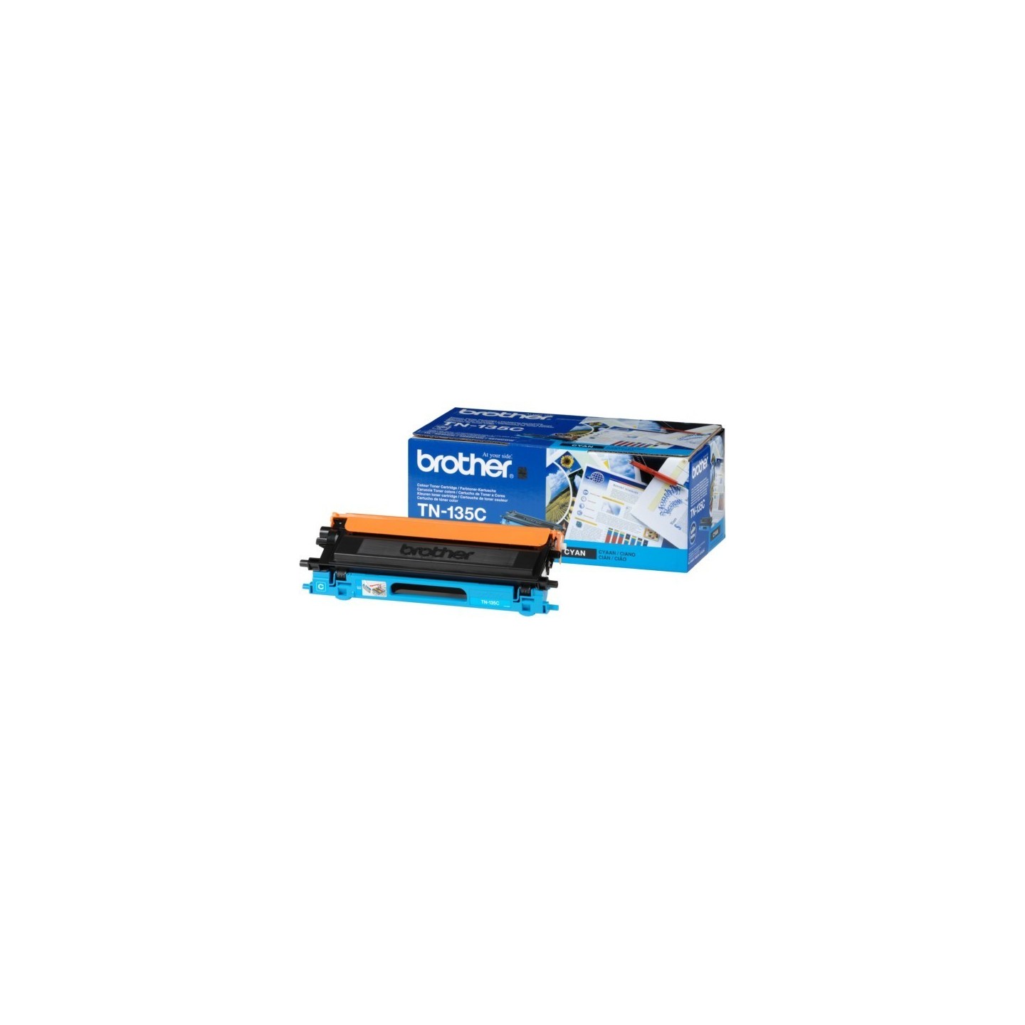 Toner cyan haute capacité Brother pour MFC9440 / DCP9040 / HL4040... (TN-135C), Toner Express : achat en ligne de Toner cyan hau