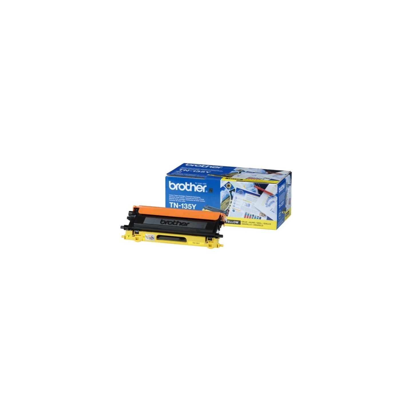 Toner jaune haute capacité Brother pour MFC9440 / DCP9040 / HL4040... (TN-135Y), Toner Express : achat en ligne de Toner jaune h