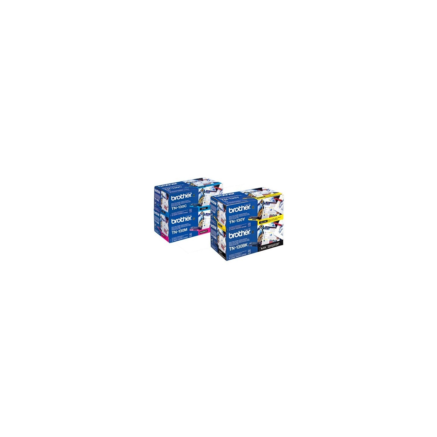PACK 4 TonerS Brother pour MFC9440 / DCP9040 / HL4040...(N, M, C, J) (TN-130), Toner Express : achat en ligne de PACK 4 TonerS B