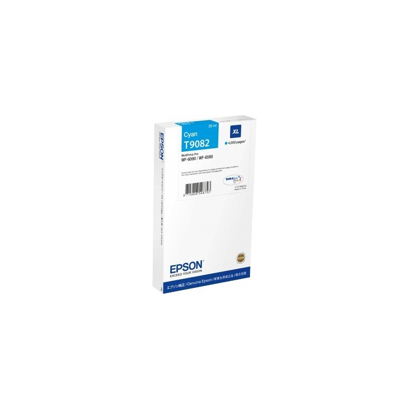 Cartouche Cyan XL Epson  Haute Capacité pour WorkForce pro WF 6590 / WF 6090 (T9072)