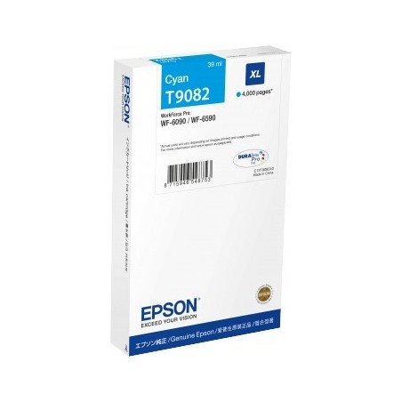 Cartouche Cyan XL Epson  Haute Capacité pour WorkForce pro WF 6590 / WF 6090 (T9072)