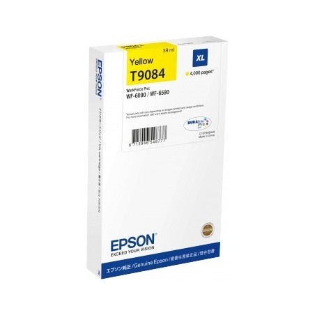 Cartouche Jaune XL Epson  Haute Capacité pour WorkForce pro WF 6590 / WF 6090 (T9084)