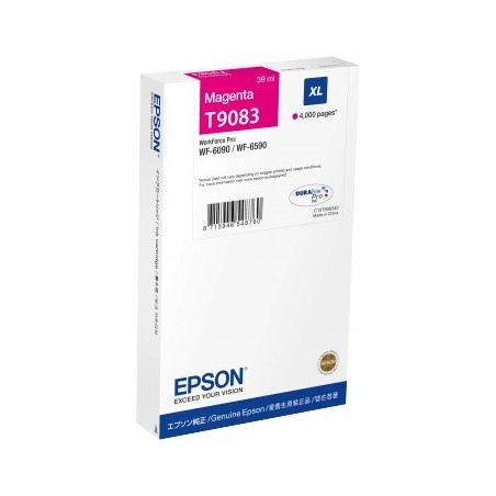 Cartouche Magenta XL Epson  Haute Capacité pour WorkForce pro WF 6590 / WF 6090 (T9083)