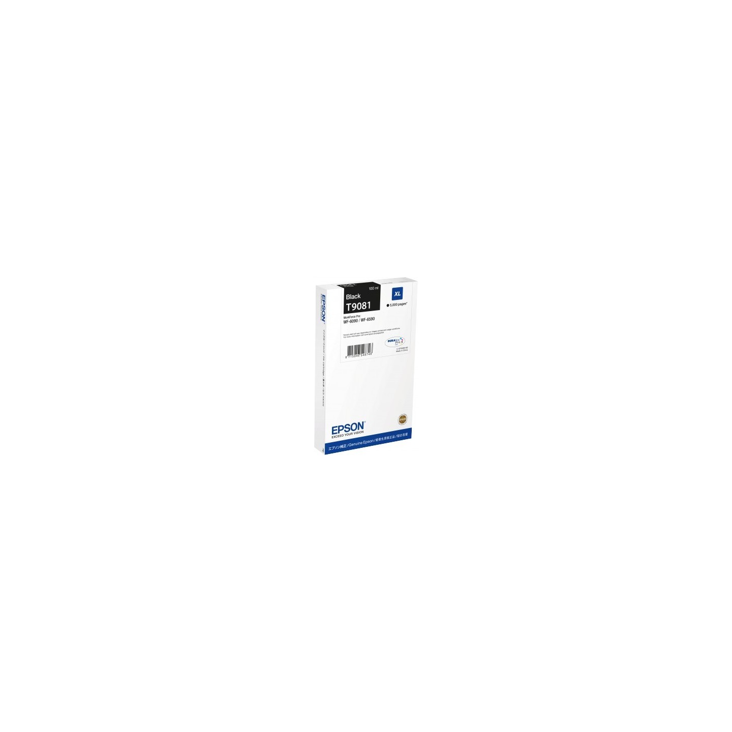 Cartouche Noire XL Epson Haute Capacité pour WorkForce pro WF 6590 / WF 6090 (T9081)
