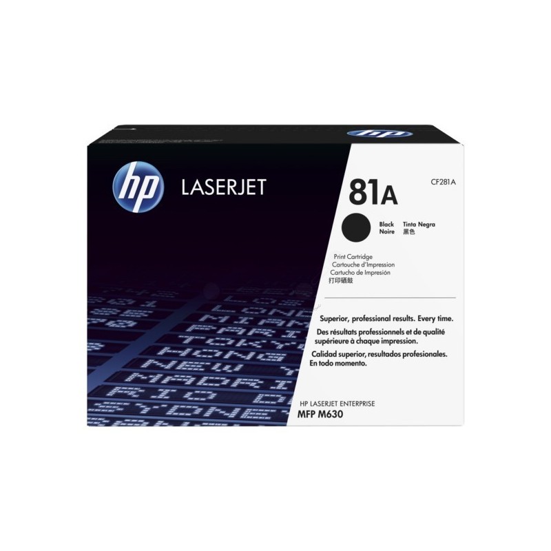Toner noir HP pour LaserJet Enterprise  M630 / M604... (81A), Toner Express : achat en ligne de Toner noir HP pour LaserJet Ente