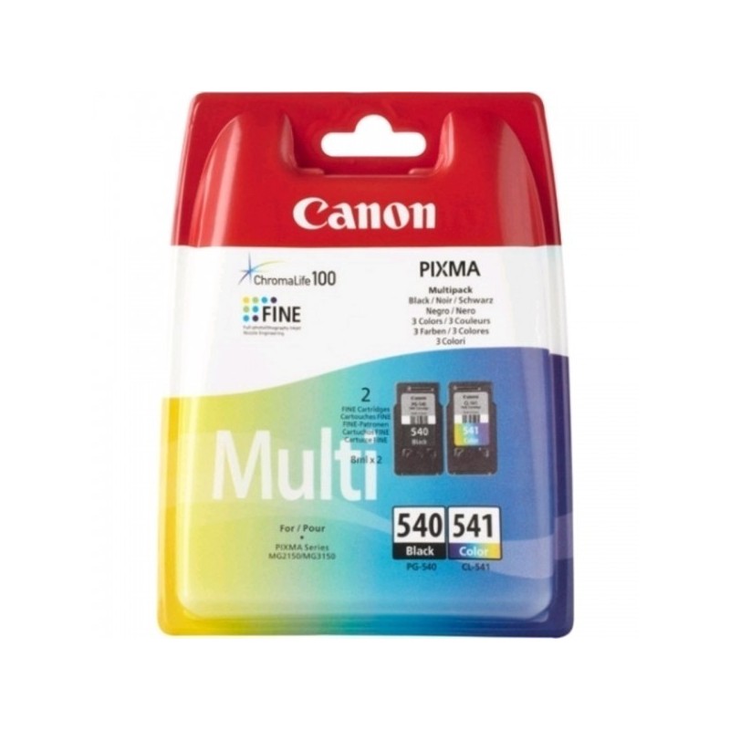 Multipack noire+couleur Canon pour Pixma MG2150 / MG3150...(PG-540/CL-541), Toner Express : achat en ligne de Multipack noire+co