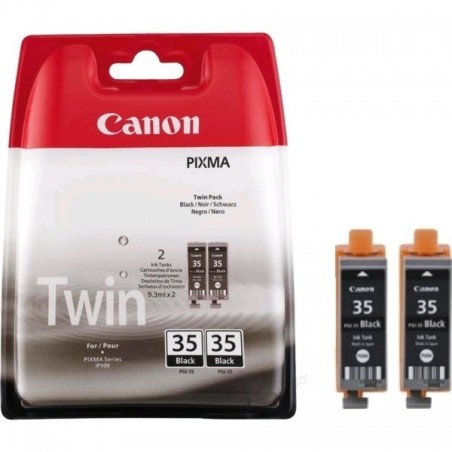 Pack de 2 Cartouches d'encre Canon PGI-35 Noir pigmentée (1509B029), Toner Express : achat en ligne de Pack Canon 