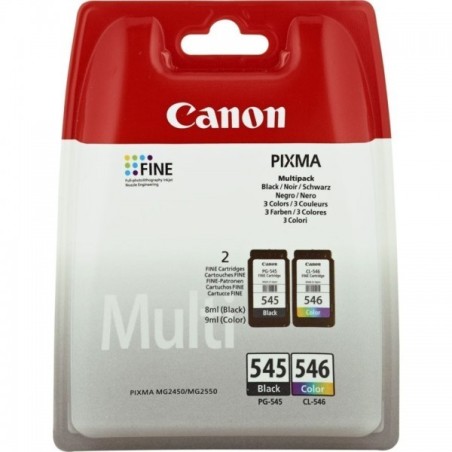Pack Cartouche jet d'encre noir + couleur pour Canon MG2450 / IP2850... (PG-545/CL-546), Toner Express : achat en ligne de Pack 