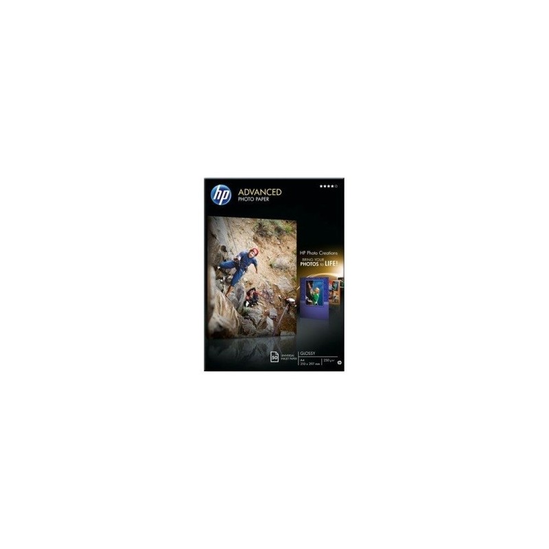 50 feuilles Papier Photo HP Advance 250 gr - A4 210 x 297 mm - Finition brillante