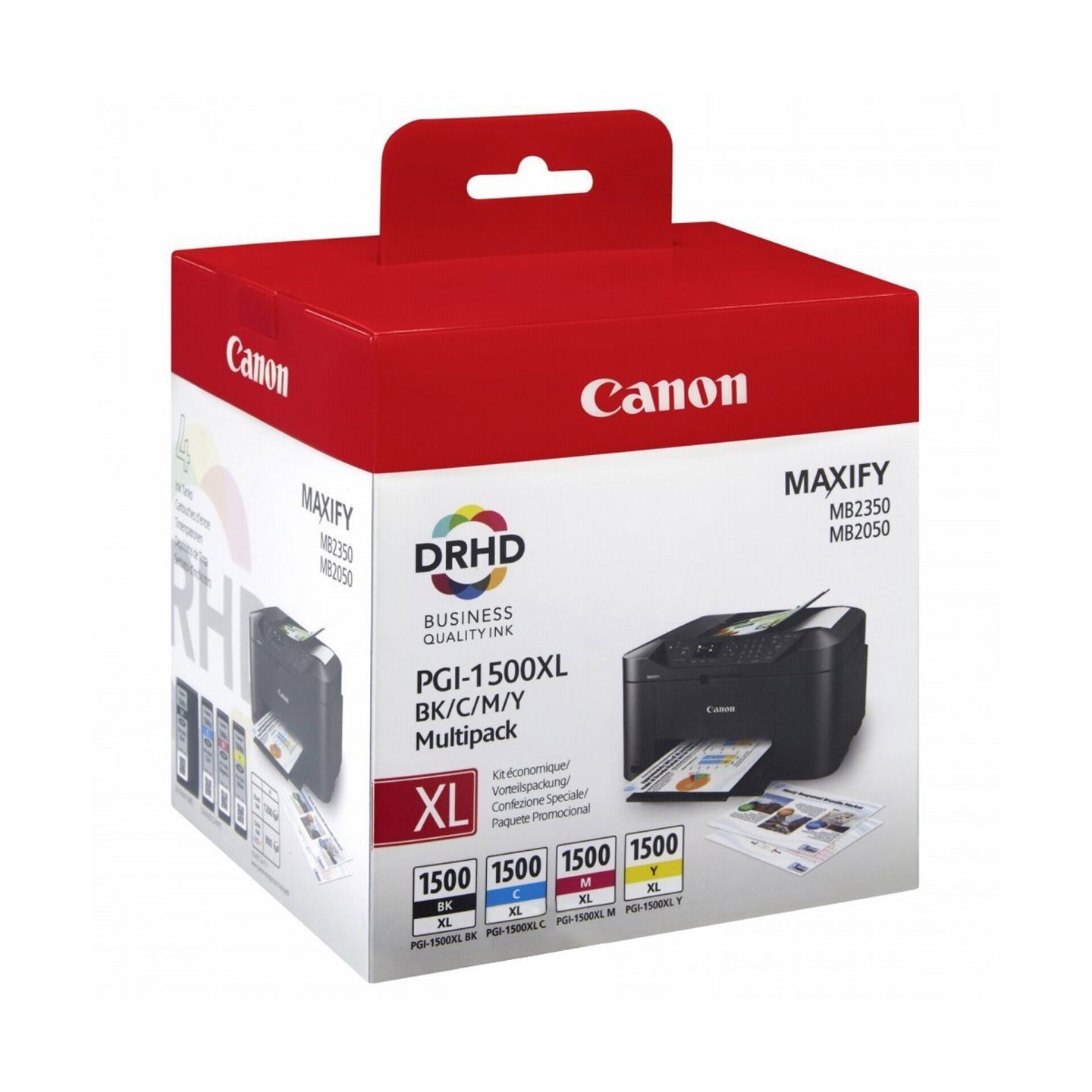 PACK Cartouche jet d'encre Canon PGI-1500XL C/M/Y/BK - Jaune, Cyan, Magenta, Noir, Toner Express : achat en ligne de PACK Cartou