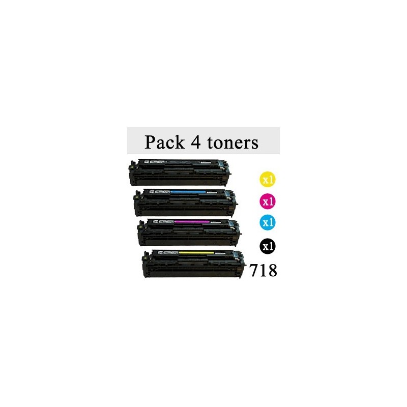 Pack de 4 toners génériques pour Canon MF 8350 ... (type EP-718), Toner Express : achat en ligne de Pack de 4 toners génériques 