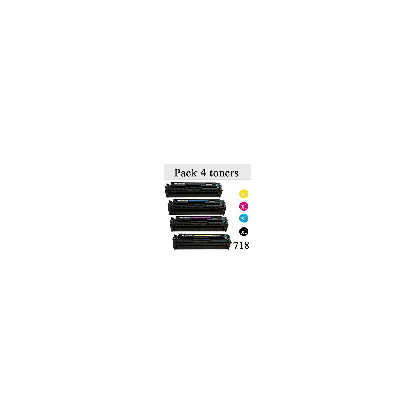 Pack de 4 toners génériques pour Canon MF 8350 ... (type EP-718), Toner Express : achat en ligne de Pack de 4 toners génériques 