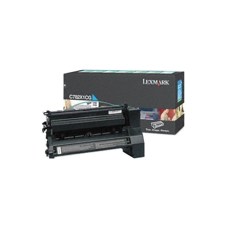 Toner cyan très longue durée Lexmark pour C782 ...., Toner Express : achat en ligne de Toner cyan très longue durée Lexmark pour